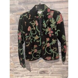 Erin London Tapestry Blazer
Jacket Womens Small Brocade
Artsy Wear Boho VTG EUC
